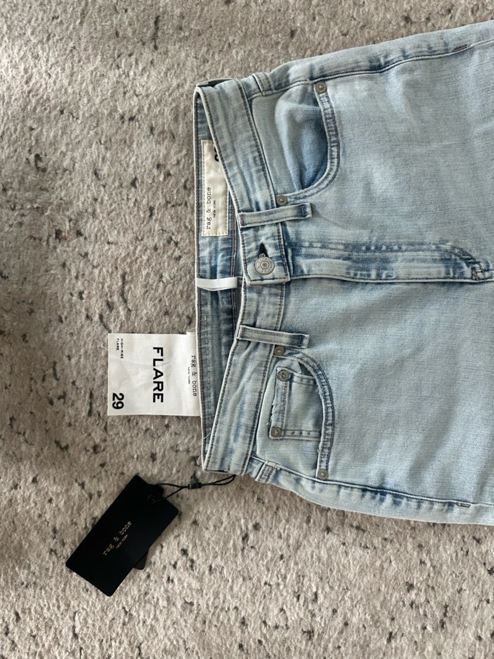 rag & bone Light Wash High-Rise Flare Jeans